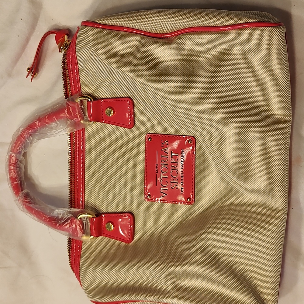 ❤️Victoria's Secret PINK and tan Handbag NWOT